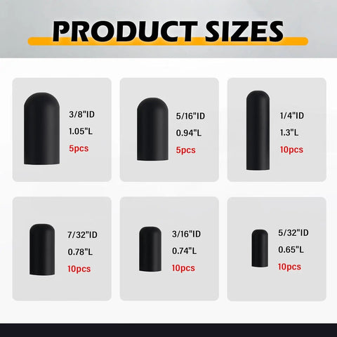 120 Pcs Automotive Silicone Vacuum Line Kit With 30 Ft Hoses In 6 Sizes Plus 64 Barbs And Caps For High Temp Engine Repair And Car Fixes That Are Sick Cool. six hose sizes, black silicone caps