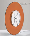 Underside view of Large Tempered Glass Lazy Susan Turntable With 360 Degree Rotation Built To Last featuring aluminum base and shaft