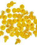 Built Dang Tough Nylon Door Trim Panel Push Retainer Fastener Clips For Jeep Grand Cherokee 50 Pack Body Hardware, yellow nylon clips.