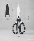 Rugged Kitchen Scissors For Everyday Cooking Ultra Sharp Stainless Steel Meat Shears For Spatchcocking Chicken Poultry Fish And Herbs Dishwasher Safe Multi Purpose Scissors With Ergonomic Comfort Grip And Built In Nutcracker Bottle Opener, 20.5 cm