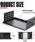Slick Under Desk Computer Mount Bracket For Small Form Factor PCs And Gaming Rigs That Will Kick Clutter To The Curb While Upgrading Your Home Office Setup And Keeping Gear Securely Fastened, showing product size and lip design.