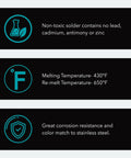 Silver Solder Paste 7.1 Grams For Electronics Jewelry And Home Wiring specs of melting point and corrosion resistance.