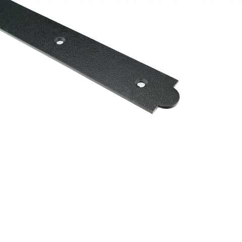Heavy Duty Hook And Band Hinges For Shed Barn Gates, solid black metal hinge plate with holes for secure installation.