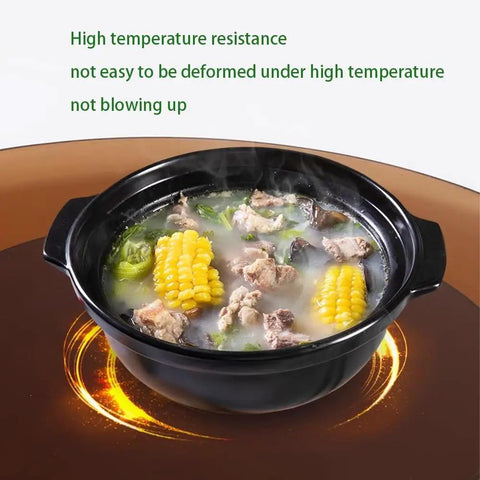 Silky Smooth Lazy Susan Turntable Crafted From Hella Durable Tempered Glass For Effortless 360 Degree Serving Ideal For Family Potlucks And Cozy Tabletop Setup, showing high-temperature resistant bowl with steaming food.