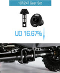 Underdrive And Overdrive Alloy Steel Helical Gear Set For One Eighteenth Scale TRX4M RC Car CNC Machined 20CrMo Gears 24T and 10T