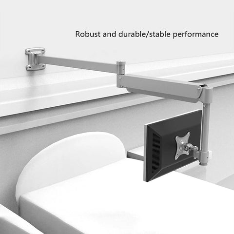 No Hassle Wall Mount Monitor Arm Straight Up Perfect For Your Gaming Office Setup Extra Long Gas Spring Mount on wall.