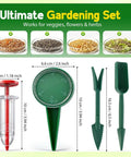 Handheld Mini Seed Spreader Kit For Tiny Seeds With Five Speed Settings, Easy Seed Planter Tool Set Including Dibber And Widger
