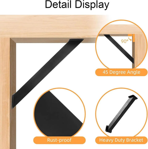 Heavy Duty Pergola Kit 45 Degree Angle Brackets For Gazebos Decks Tree Houses And Patios Built To Last Durable Steel Black Coating Includes Screws Easy DIY Install 4 Piece Set