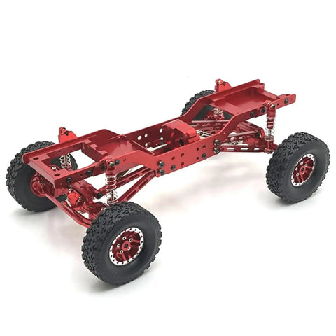 Red Aluminum Alloy RC Car Chassis Frame Rails For MN168 And MN78 1/12 Scale, 2 Pack Replacement Part For Tough Terrain Driving