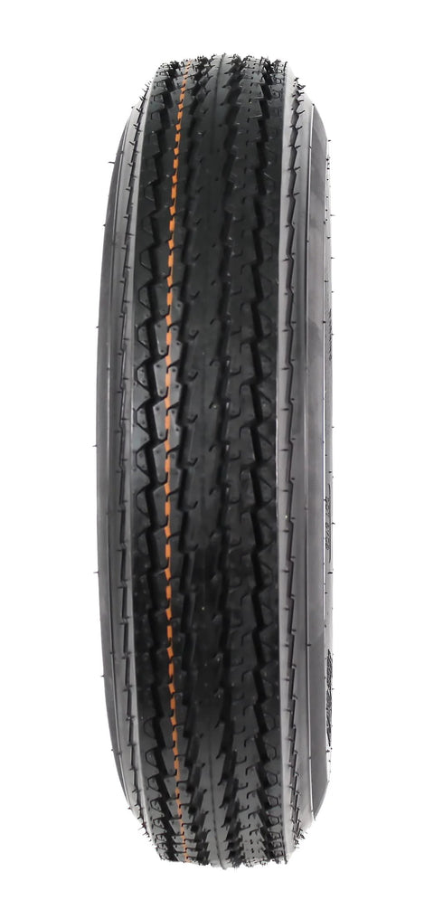 Two-Pack Trailer Tires On Rims 5.30-12 5 Lug Bolt Pattern White Spoke Wheel, 12-Inch Rim, 4-Inch Width, 2.95-Inch Center Bore