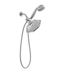 Chrome Refresh 9 Inch Rain Shower Head With 7 Function Handheld Sprayer in full coverage setup