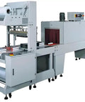 Industrial Grade Heavy Duty Automatic Heat Shrink Tunnel For Plastic Bottles And Jars No Sweat Film Wrapper with operational setup, packaging features.
