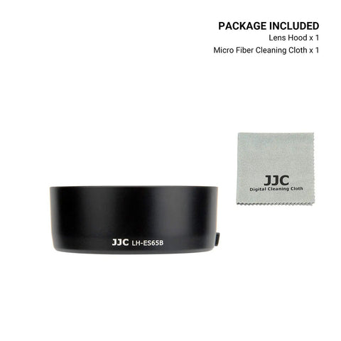 Must Have Reversible ES-65B Lens Hood For RF 50mm F1.8 STM On EOS R6 R5 RP R Cameras with microfiber cloth