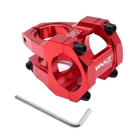 Red 35mm Short Riser Handlebar Stem Lightweight Aluminum Alloy With 31.8mm Clamp And 28.6mm Fork Fit For MTB, Road, BMX
