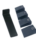 Dope Vintage Style Tremolo Setup Blocks and Bridge Shims for Strat Tele Electric Guitars, black plastic tapered shims and wedge set.
