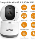 4MP Ultra HD Dual Band WiFi Security Camera Indoor Home Surveillance With 5GHz And 2.4GHz Support 355 Horizontal Pan And 80 Vertical Tilt