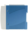 30W 5V DC DIN Rail Power Supply With 6A Output Wide Input 85 to 264 VAC Or 120 to 370 VDC Class I Division 2 Hazardous Location Auto Recovery Short Circuit Overcurrent and Overvoltage Protection For Rock Solid Global Installations, blue DIN rail module