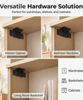 Beefy L Shaped Corner Brackets For Cabinets And Shelves in use on kitchen, wardrobe, bookshelf