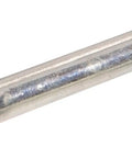 Five Thirty Second By Two Inch Cotter Pin With Extended Prong In Zinc Finish, lying on a white surface, close-up view.