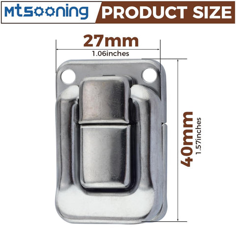8 Piece Silver Box Latch Hasp Set For Wooden Boxes Antique Toggle Buckles Decorative Lock Clasps With Screws Replacement Hardware