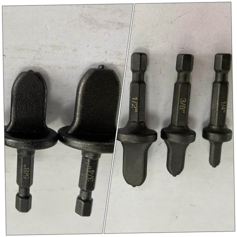 Close-up of swaging bits from the 5 Piece HVAC Tube Expander Kit With Pro Flaring Tool And Swaging Bits For Tube Flaring Made Of Bearing Steel