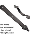 Heavy Duty Premium Garage Door Hardware Kit Featuring Decorative Handles And Sturdy Steel Hinges For Dead Nuts Closure And Zero Sweat Residential Upgrade Project, black metal handles and bracket