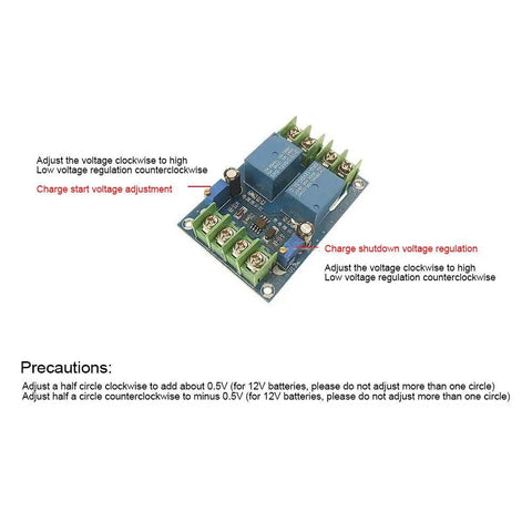 DC 12V 10A Automatic Power Switching Module For Emergency Power Supply And Charging, board with screw terminals