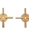 Universal 4 Prong Brass Clock Winding Key Set For Winding Vintage And Modern Clocks, Works On Odd And Even Number Dials, 2 Pack