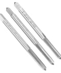 Kickass High Speed Steel Hand Tap Set For Number 8-36 Unf Threads Featuring Taper Plug And Bottom Cut Fastener Repair Tools, showing three taps.