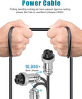 Person holding power cable with connectors for Beefy 24V 2A DC Battery Charger For 24V Electric Scooters Dirt Bikes Go Karts.