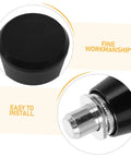 Heavy Duty Metal Spring Plunger Pins With Smooth Operation, Consistent Rebound Black Mechanical Knob Lock Pins For Industrial Machinery And Tool Setup Installation 4 Pack close-up of black knob and metal tip.
