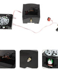 Quartz Clock Movement Repair Kit For Cuckoo Wall Clocks, Long Shaft Mechanism With Hands, black components and wiring