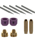 TIG Welding Accessory Kit With Cut-Down Consumables for TIG Process Spare Parts Pack in Multiple Sizes including tips and holders