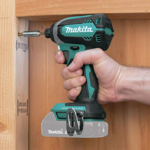 Hand using 18V LXT Brushless Cordless Impact Driver Tool Only With Variable Speed 0 To 3400 RPM And 0 To 3600 IPM
