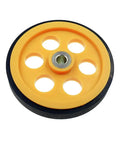 Meter Counting Wheel Perimeter 200mm Hole 6mm/8mm Synchronous Round Measuring Length Counting Ranging Encoder Meter Wheel(8mm) with yellow design