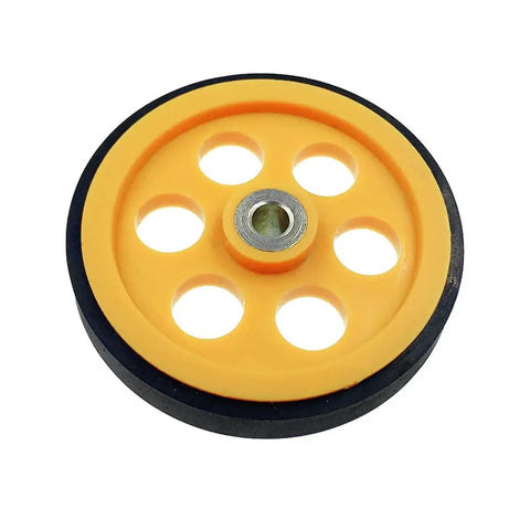 Meter Counting Wheel Perimeter 200mm Hole 6mm/8mm Synchronous Round Measuring Length Counting Ranging Encoder Meter Wheel(8mm) with yellow design