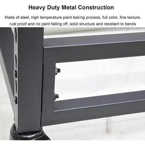 Dang Sturdy Heavy Duty Vinyl Roll Storage Rack, metal construction detail showing robust design and secure bolts.
