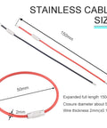 16 Pack Stainless Steel Wire Key Rings 2mm Nylon Coated Cable Key Chains, 6 Inch For Luggage Tags, Keys, Kitchen Utensils