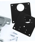 Six Pack Cupboard Hinge Repair Plates Kit For Quick Install Quiet Kitchen Cabinet Door Fix Secure And Stylish Cabinetry Hardware For No Slam Operation, showing black repair plates with hinges and screws.
