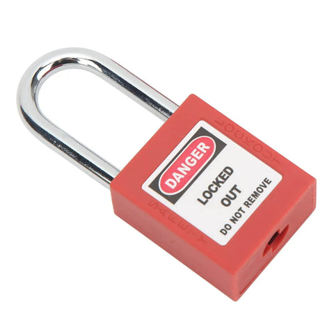 Lockout Tagout Kit With Non Conductive Padlock And 6 Hole Steel Hasp Tamper Proof For Industrial Equipment Maintenance Work 1 Inch Shackle