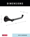 Dimensions of Venetian Bronze Single Post Toilet Paper Holder Wall Mount From Cassidy Bathroom Accessories Collection.