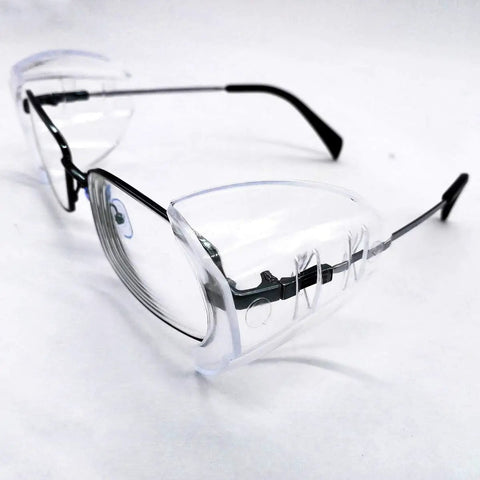 Six Pair Safety Eye Glasses Side Shields Clear Flexible Slip On Shield For Small To Medium Eyeglasses Soft TPU Cushioned Fit