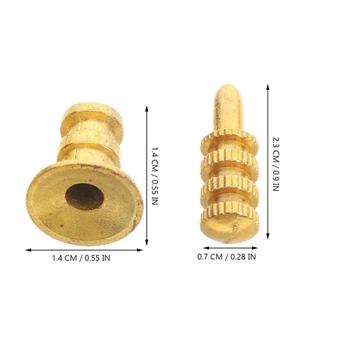 Leaf Connector Kit Set For Furniture And Wardrobe Shelves, zinc alloy dowel pins with copper sleeves, 24 pack