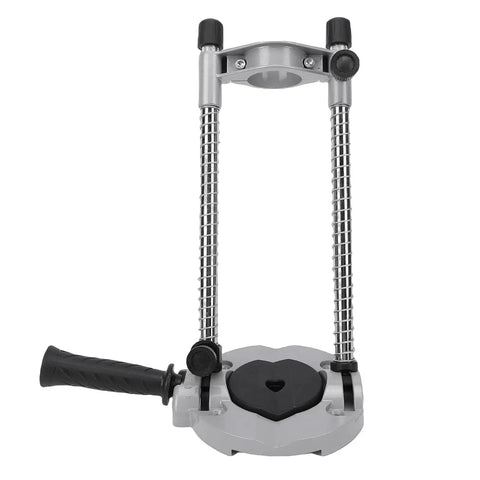 Portable Drill Guide With 90 Adjustable Drill Press Attachment, aluminum and cast iron build, stable stand for DIY projects and carpenters