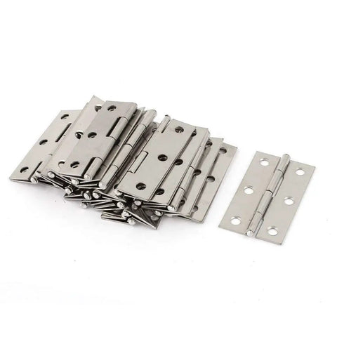Heavy Duty Stainless Steel Butt Hinges 2 Point 5 Inch 20 Pack Silver 6 Mounting Holes Rust Resistant And Quiet Close
