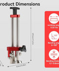 Sheet Metal Roller Bender One Station With 0 To 100 Degree Bending Range And 7mm To 130mm Capacity Quick Setup Disk Tool overview with dimensions