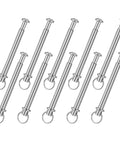 10 Sets Stainless Steel Folding Fan Rivets And Nuts Repair Kit For Paper Decorative And Dance Fans DIY Friendly Pro Grade Durable Fasteners For Quick Fixes And Smooth Operation And Long Lasting Performance, 10 steel rivets