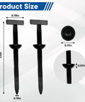 100 Pack Nylon Cable Tie Buckles Heavy Duty Snap Fit Zip Ties With Button Lock dimensions and features, size specifications shown
