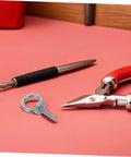 Stainless Steel Eye Bolt M6x20 Closed Ring Anchor For Lifting With Anti Loosening Hardware Beefy Heavy Duty Hook Bolt For Rigging Securing Equipment And Industrial DIY Projects on pink background