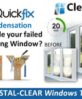 8 Pack Window Repair Kit To Clear Trapped Condensation From Foggy Double Pane Window Units DIY Fix To Save Replacing Windows And Restore Clear Glass Fast Today packaging with before and after window images